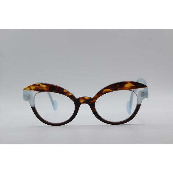 Anne Et Valentin PENCIL 8A35 Tortoise/Blue Cat-Eye Eyeglasses - Picture 2 of 5